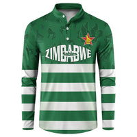 Rugby Zimbabwe Custom Button Sweatshirt Go Champions Sables - Wonder Print Shop