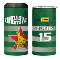Rugby Zimbabwe Custom 4 in 1 Can Cooler Tumbler Go Champions Sables - Wonder Print Shop