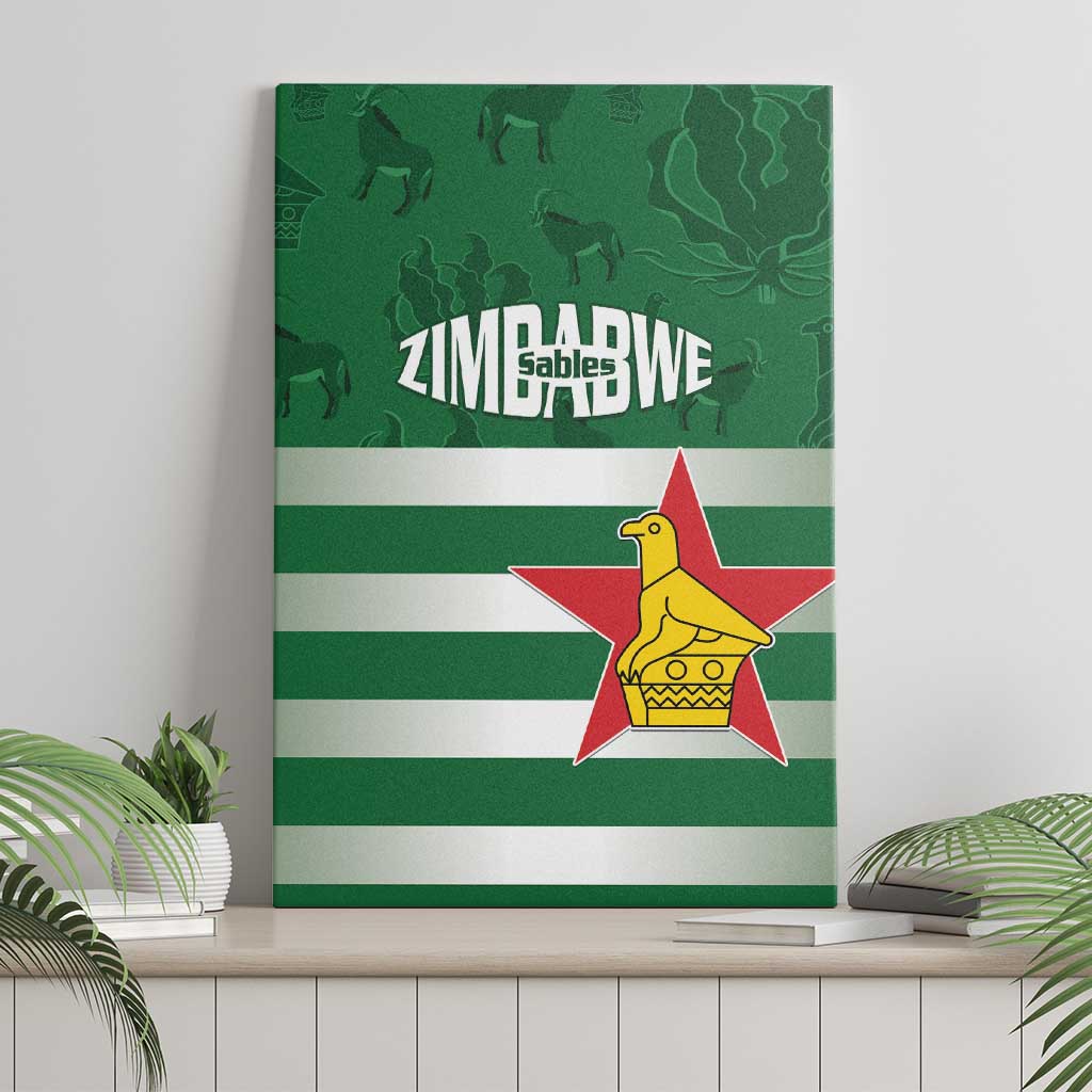 Rugby Zimbabwe Canvas Wall Art Go Champions Sables - Wonder Print Shop