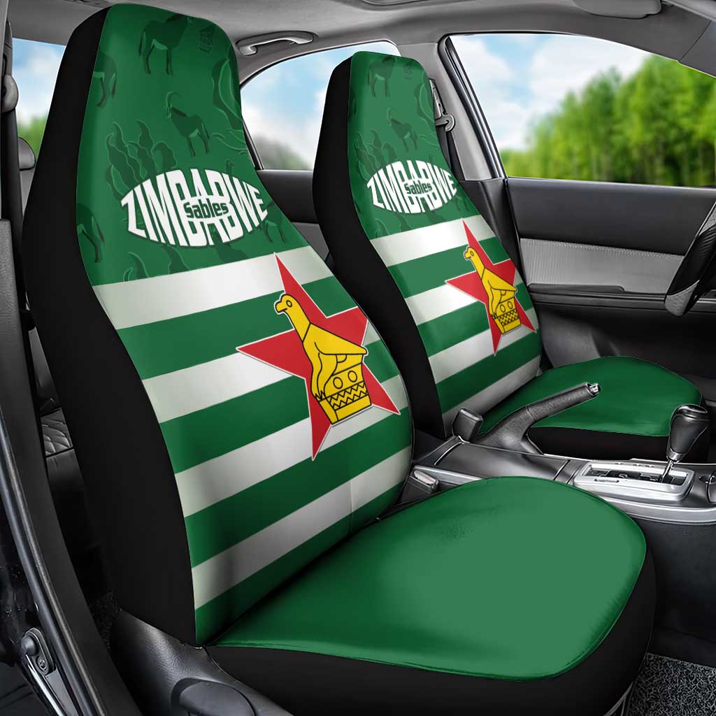 Rugby Zimbabwe Car Seat Cover Go Champions Sables - Wonder Print Shop