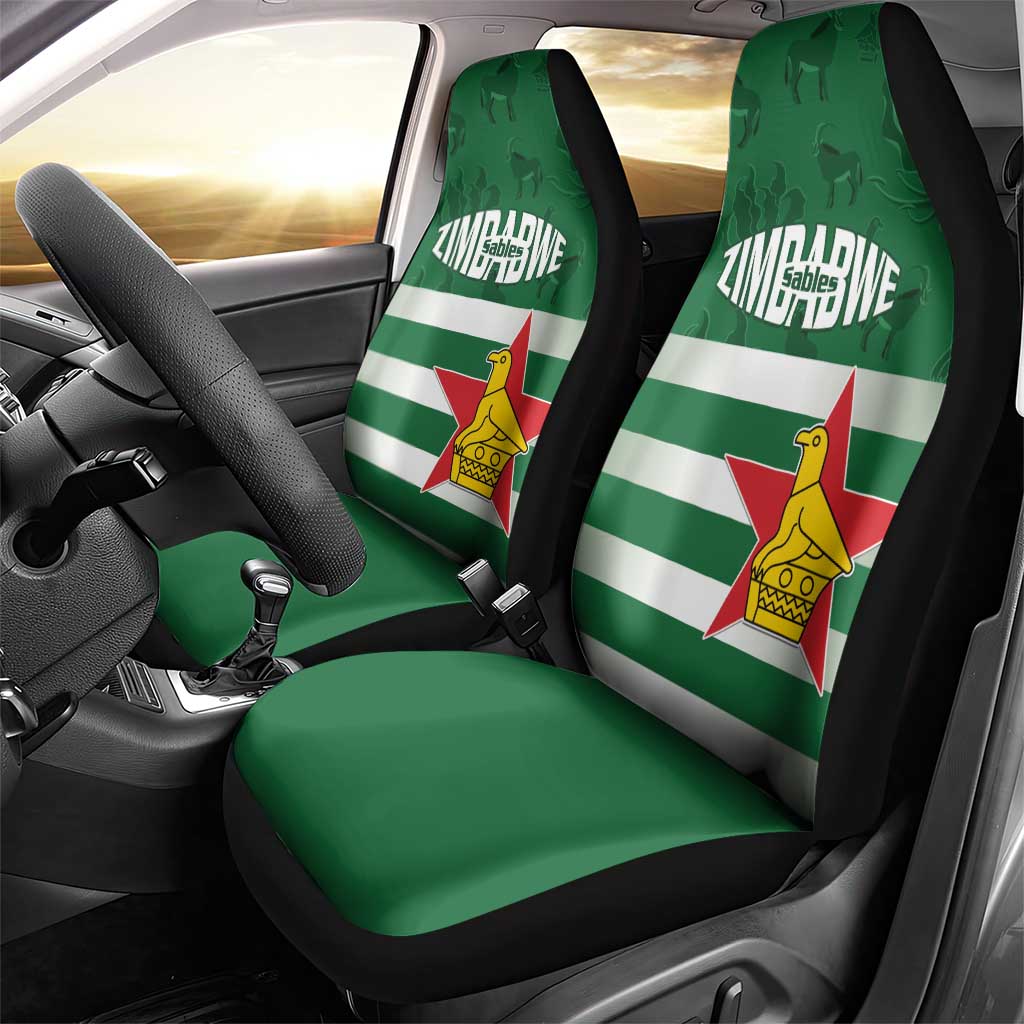 Rugby Zimbabwe Car Seat Cover Go Champions Sables - Wonder Print Shop