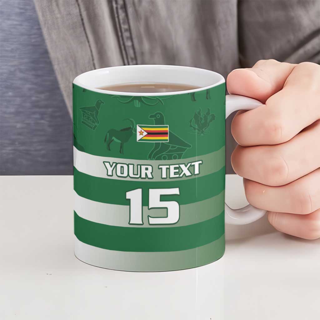 Rugby Zimbabwe Custom Ceramic Mug Go Champions Sables - Wonder Print Shop