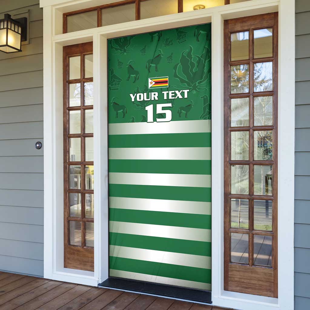 Rugby Zimbabwe Custom Door Cover Go Champions Sables - Wonder Print Shop