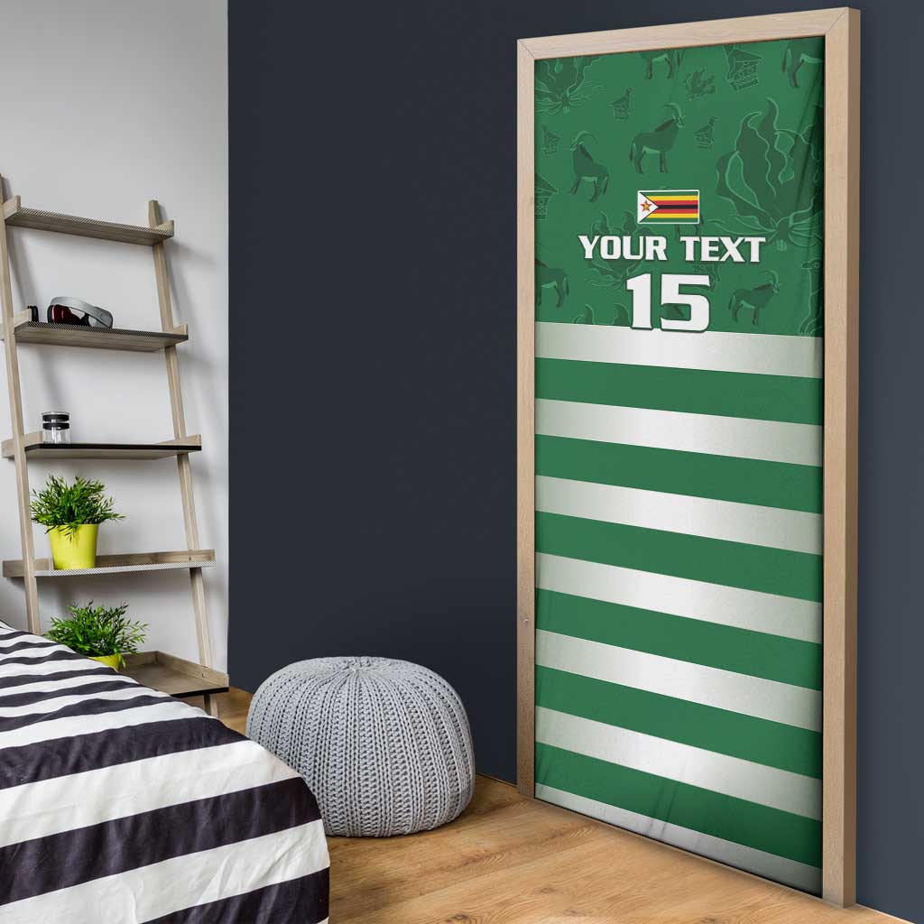 Rugby Zimbabwe Custom Door Cover Go Champions Sables - Wonder Print Shop