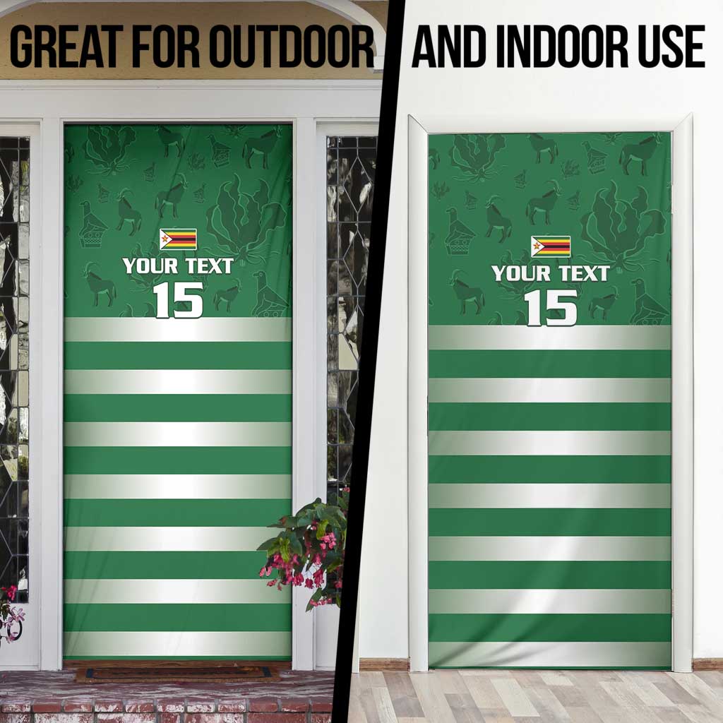Rugby Zimbabwe Custom Door Cover Go Champions Sables - Wonder Print Shop
