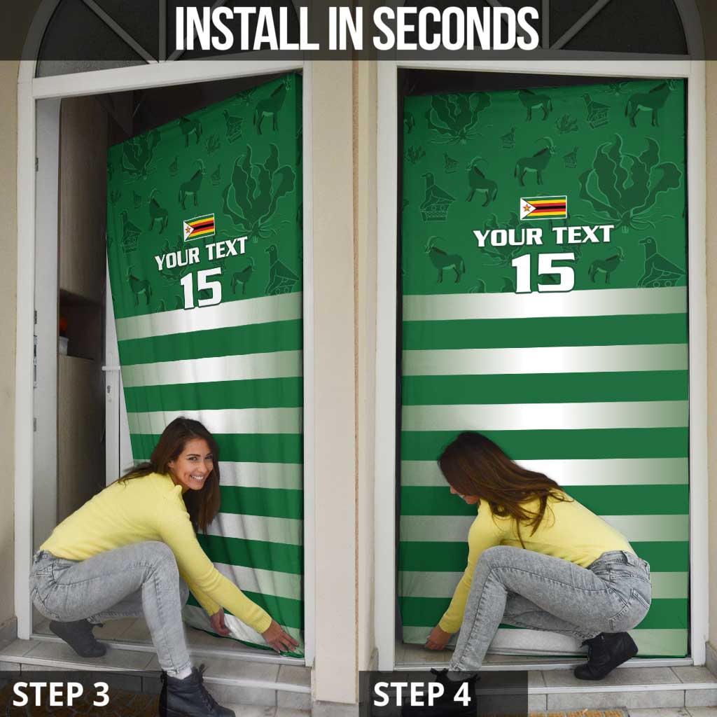 Rugby Zimbabwe Custom Door Cover Go Champions Sables - Wonder Print Shop