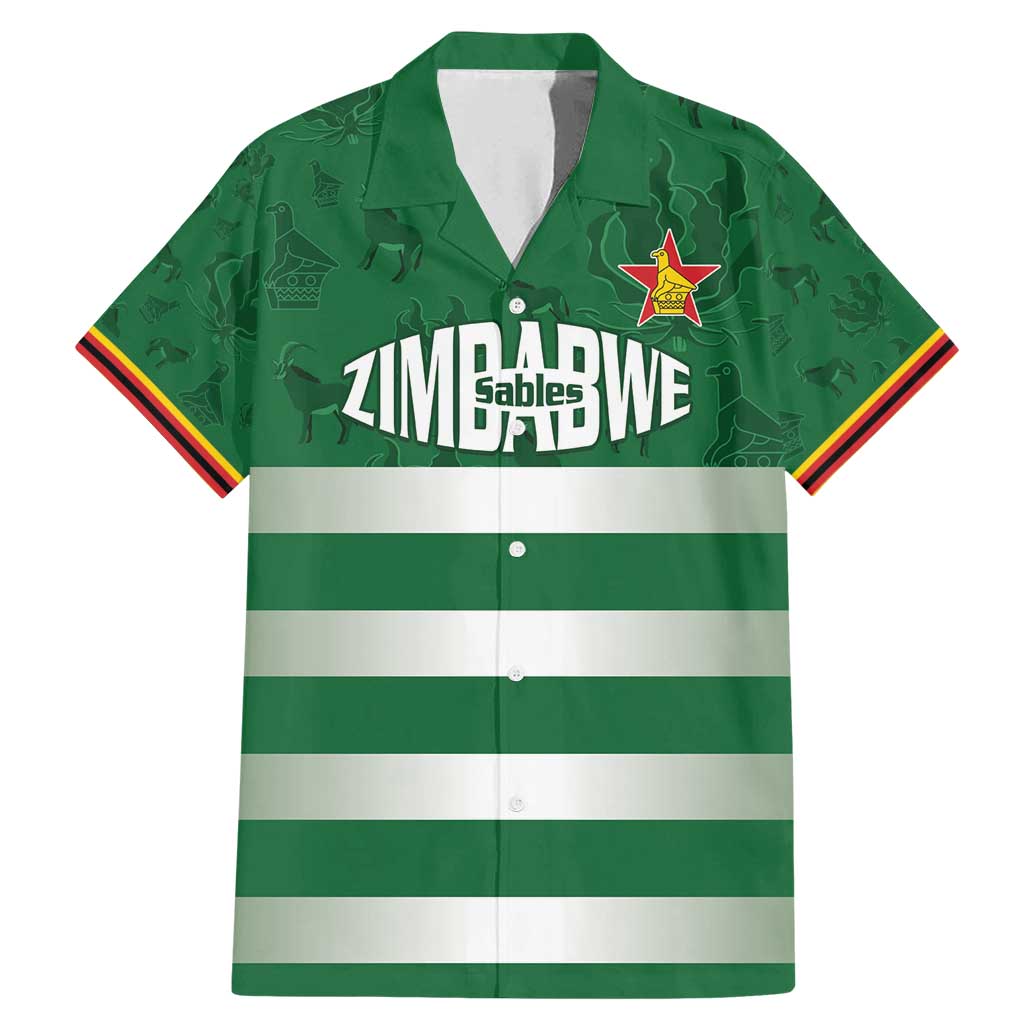 Rugby Zimbabwe Custom Family Matching Mermaid Dress and Hawaiian Shirt Go Champions Sables - Wonder Print Shop