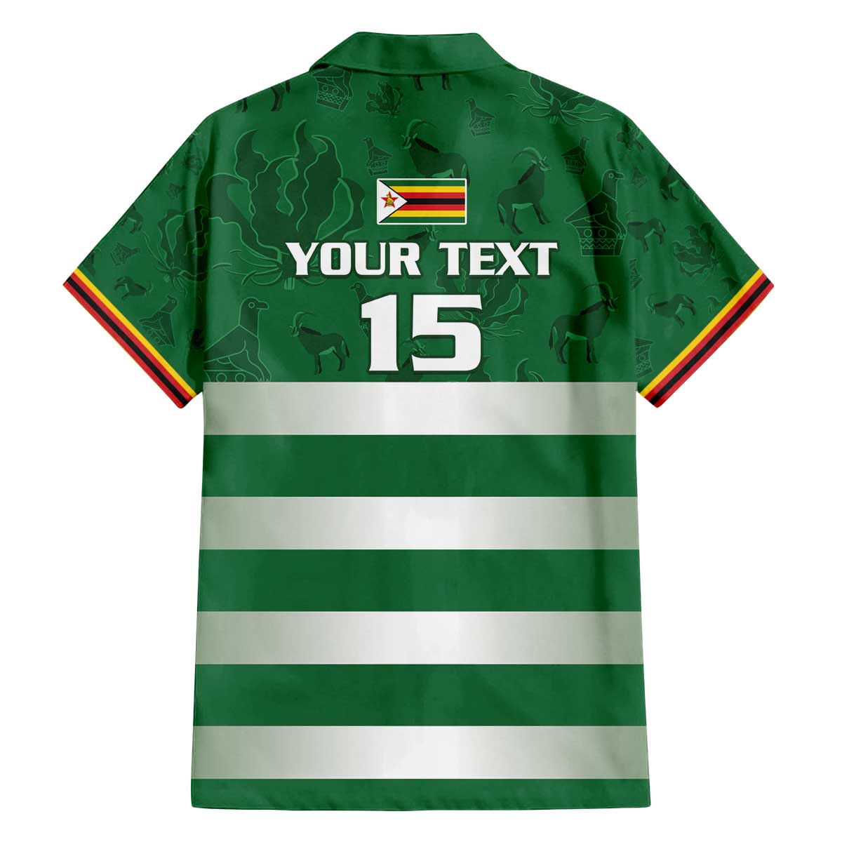 Rugby Zimbabwe Custom Family Matching Off The Shoulder Long Sleeve Dress and Hawaiian Shirt Go Champions Sables - Wonder Print Shop