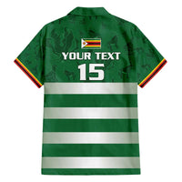 Rugby Zimbabwe Custom Family Matching Off The Shoulder Long Sleeve Dress and Hawaiian Shirt Go Champions Sables - Wonder Print Shop