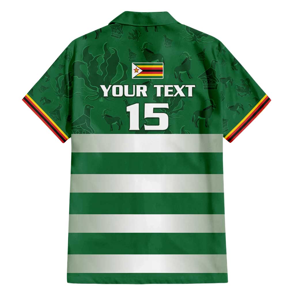 Rugby Zimbabwe Custom Family Matching Off Shoulder Short Dress and Hawaiian Shirt Go Champions Sables - Wonder Print Shop