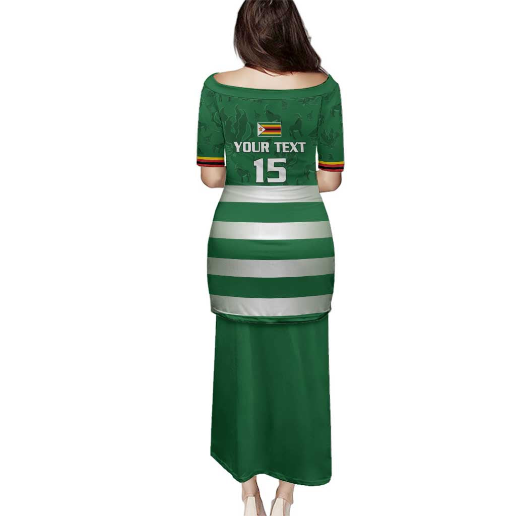 Rugby Zimbabwe Custom Family Matching Puletasi and Hawaiian Shirt Go Champions Sables - Wonder Print Shop