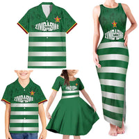 Rugby Zimbabwe Custom Family Matching Tank Maxi Dress and Hawaiian Shirt Go Champions Sables - Wonder Print Shop