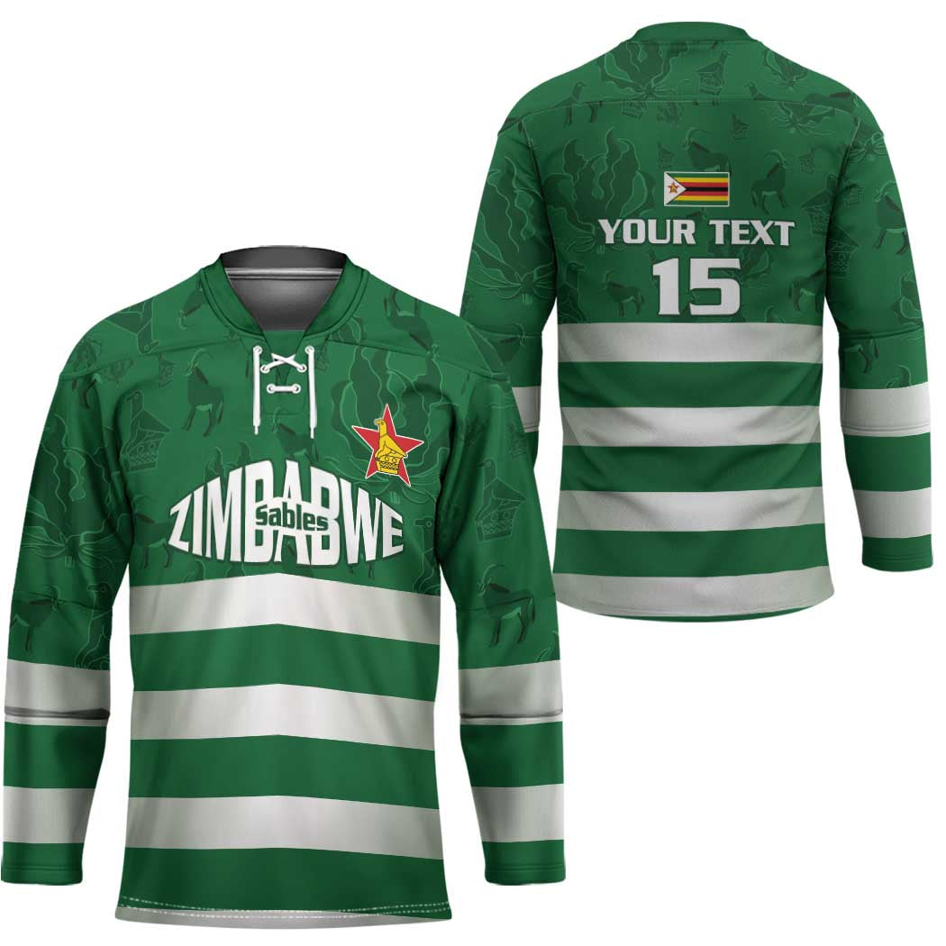 Rugby Zimbabwe Custom Hockey Jersey Go Champions Sables - Wonder Print Shop