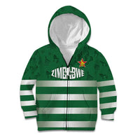 Rugby Zimbabwe Custom Kid Hoodie Go Champions Sables - Wonder Print Shop