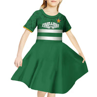 Rugby Zimbabwe Custom Kid Short Sleeve Dress Go Champions Sables - Wonder Print Shop