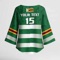 Rugby Zimbabwe Custom Kimono Sleeve Blouse Go Champions Sables - Wonder Print Shop