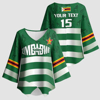 Rugby Zimbabwe Custom Kimono Sleeve Blouse Go Champions Sables - Wonder Print Shop