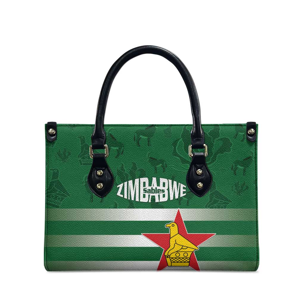 Rugby Zimbabwe Custom Leather Bag Go Champions Sables - Wonder Print Shop