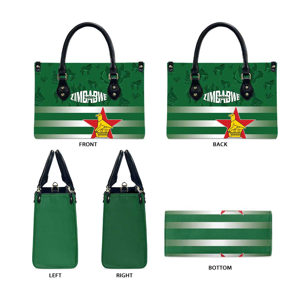 Rugby Zimbabwe Custom Leather Bag Go Champions Sables - Wonder Print Shop