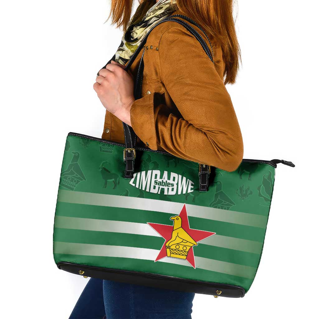 Rugby Zimbabwe Leather Tote Bag Go Champions Sables - Wonder Print Shop