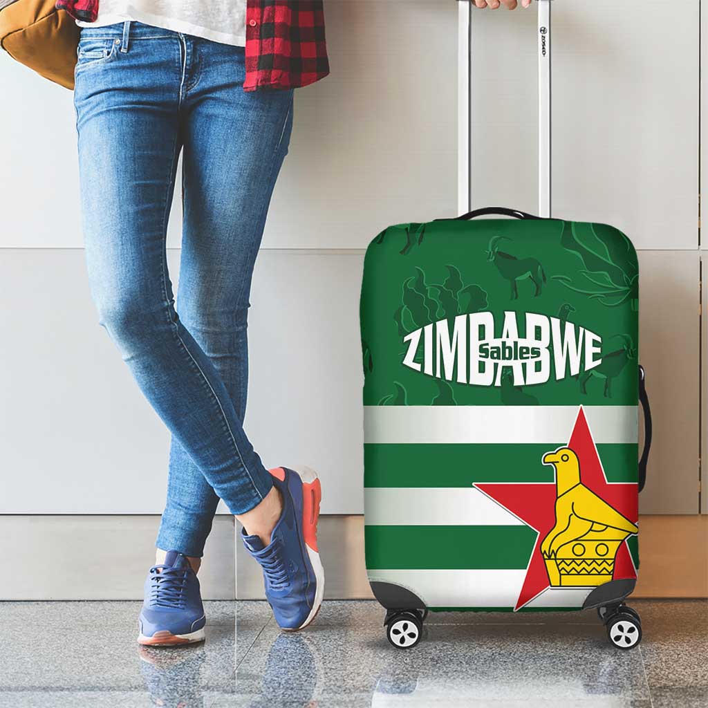 Rugby Zimbabwe Luggage Cover Go Champions Sables - Wonder Print Shop