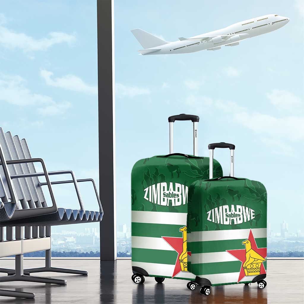 Rugby Zimbabwe Luggage Cover Go Champions Sables - Wonder Print Shop