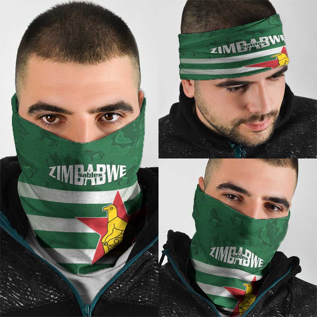 Rugby Zimbabwe Custom Neck Gaiter Go Champions Sables - Wonder Print Shop