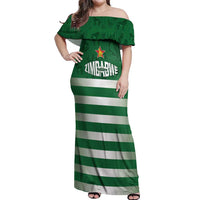 Rugby Zimbabwe Custom Off Shoulder Maxi Dress Go Champions Sables - Wonder Print Shop