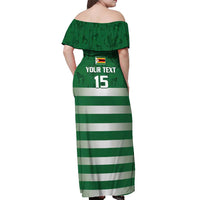 Rugby Zimbabwe Custom Off Shoulder Maxi Dress Go Champions Sables - Wonder Print Shop