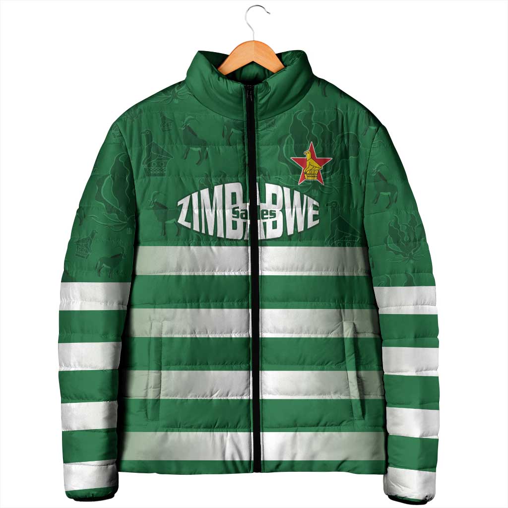 Rugby Zimbabwe Custom Padded Jacket Go Champions Sables - Wonder Print Shop