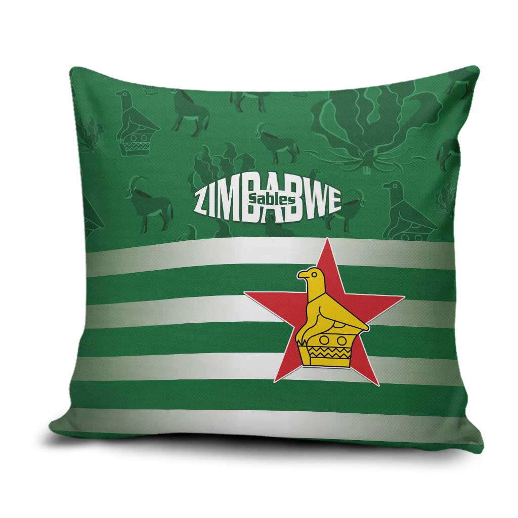Rugby Zimbabwe Custom Pillow Cover Go Champions Sables - Wonder Print Shop