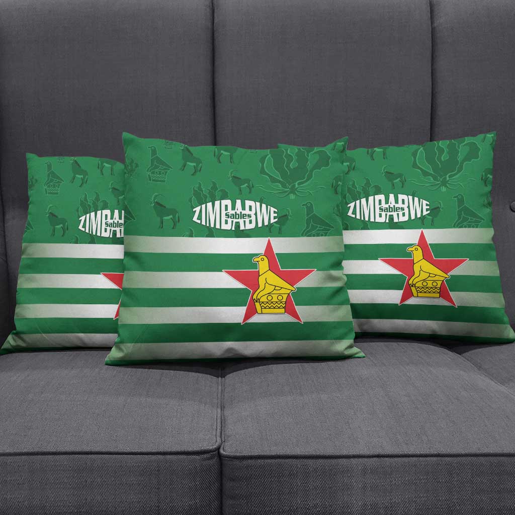 Rugby Zimbabwe Custom Pillow Cover Go Champions Sables - Wonder Print Shop