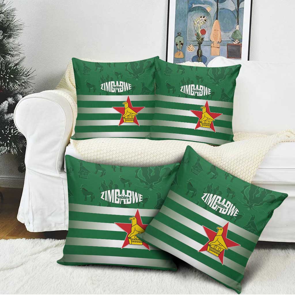 Rugby Zimbabwe Custom Pillow Cover Go Champions Sables - Wonder Print Shop
