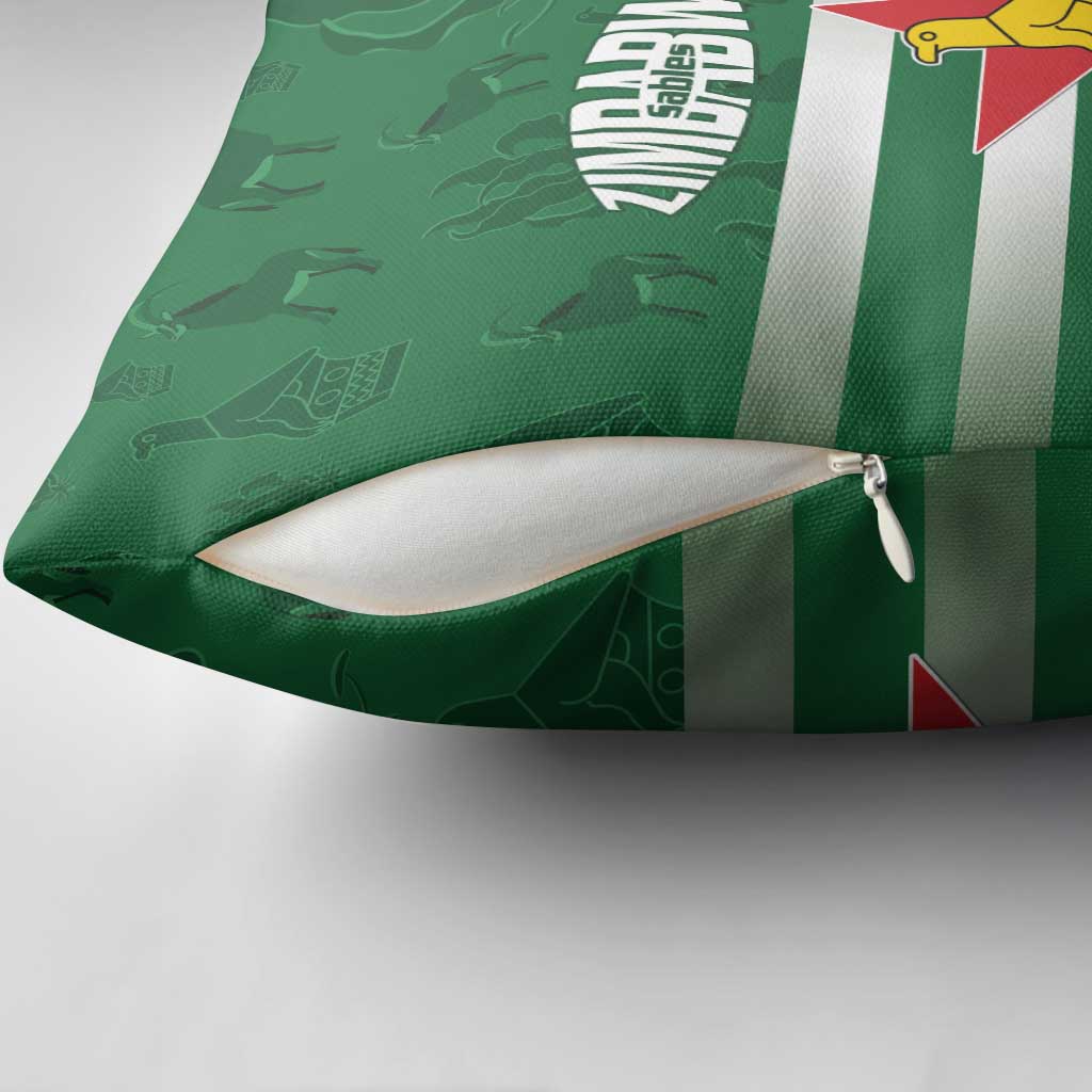 Rugby Zimbabwe Custom Pillow Cover Go Champions Sables - Wonder Print Shop