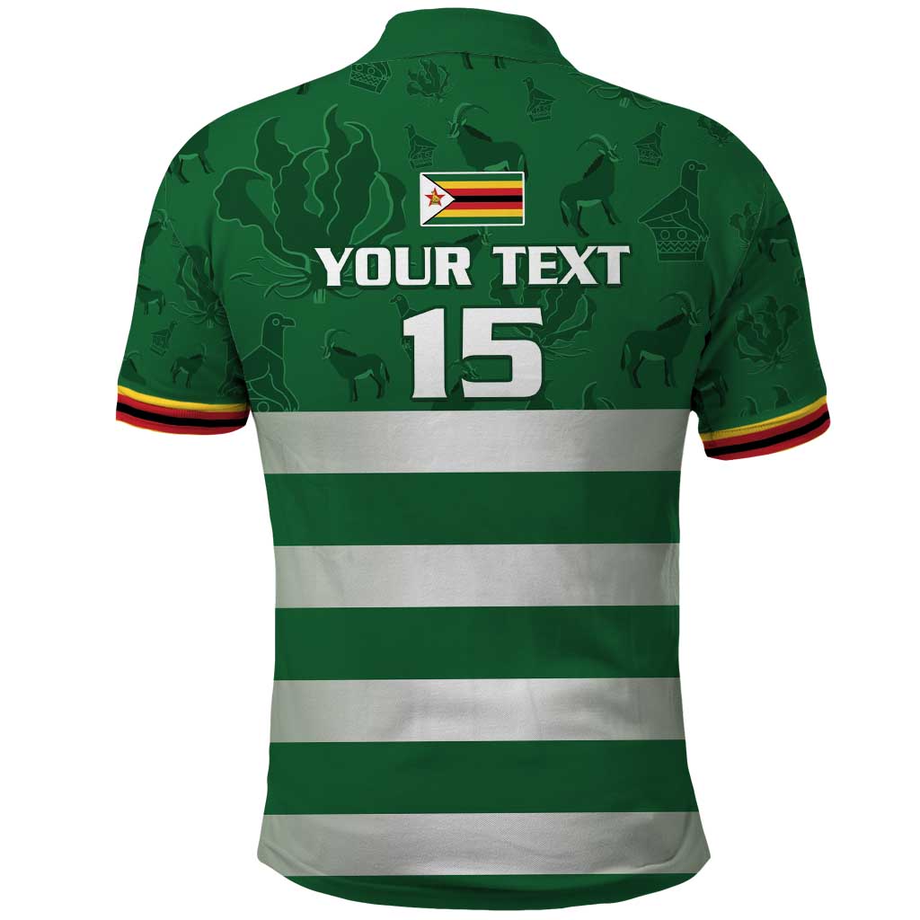 Rugby Zimbabwe Custom Polo Shirt Go Champions Sables - Wonder Print Shop