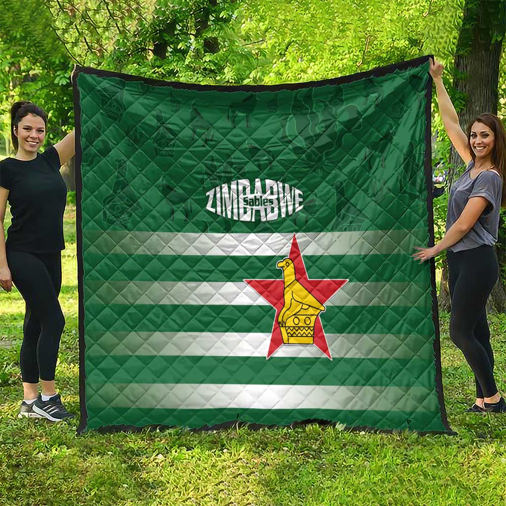 Rugby Zimbabwe Quilt Go Champions Sables - Wonder Print Shop