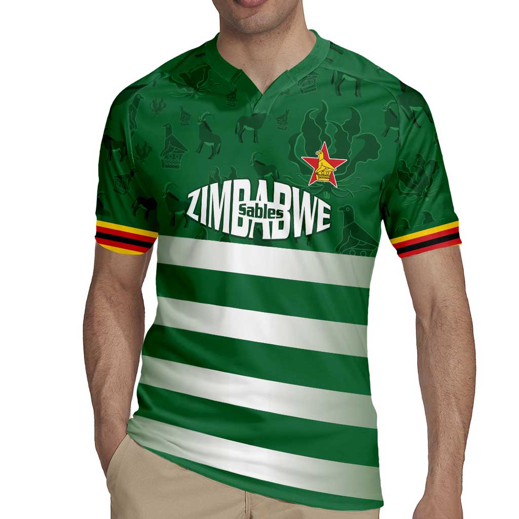Rugby Zimbabwe Custom Rugby Jersey Go Champions Sables - Wonder Print Shop