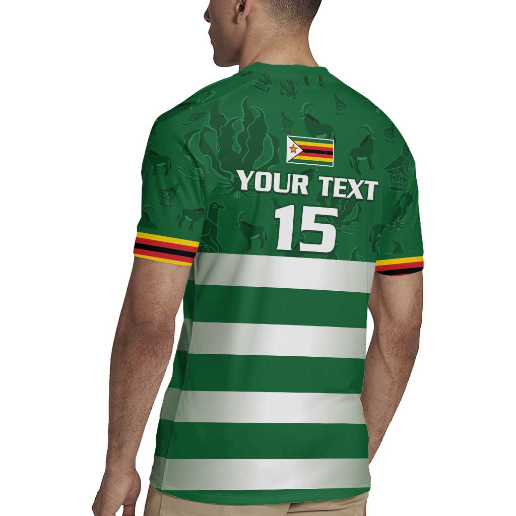 Rugby Zimbabwe Custom Rugby Jersey Go Champions Sables - Wonder Print Shop