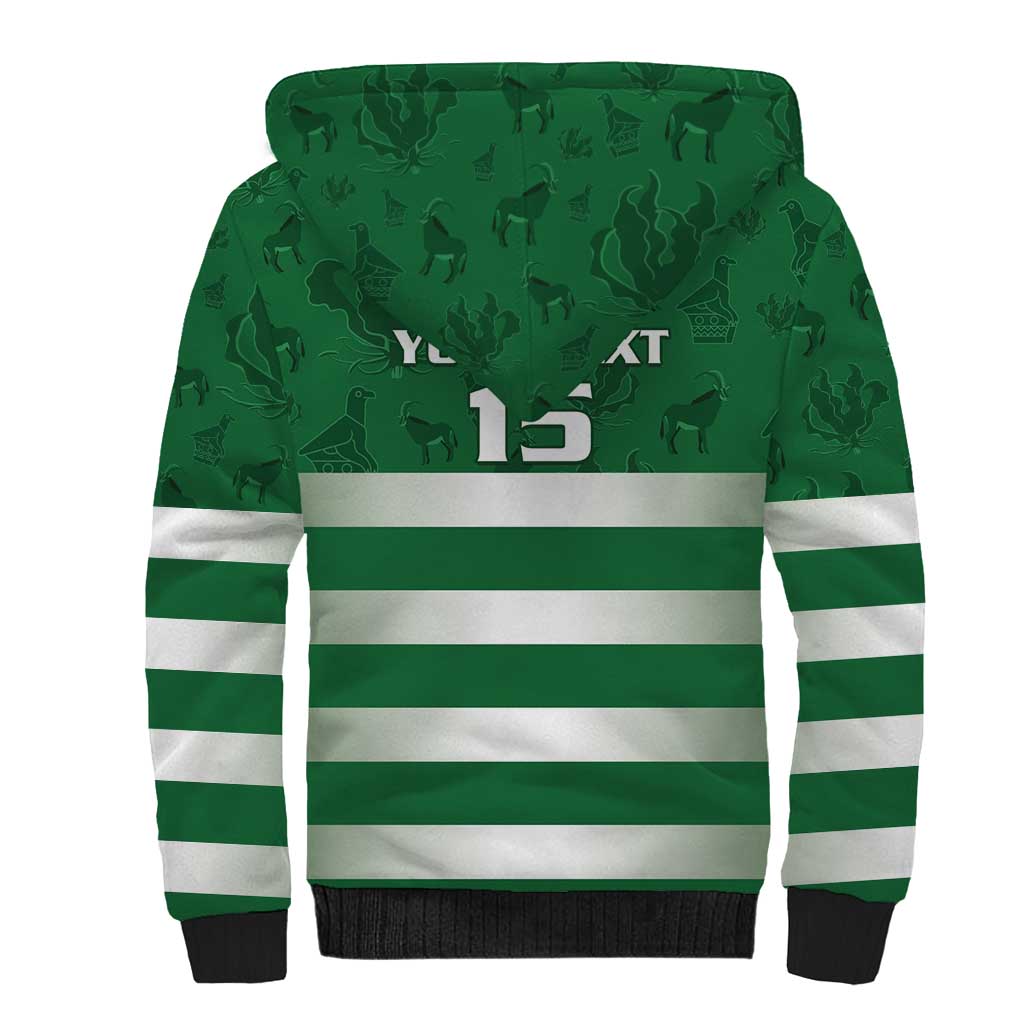 Rugby Zimbabwe Custom Sherpa Hoodie Go Champions Sables - Wonder Print Shop