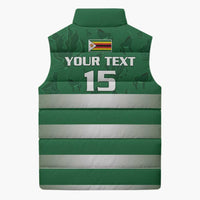 Rugby Zimbabwe Custom Sleeveless Puffer Jacket Go Champions Sables - Wonder Print Shop