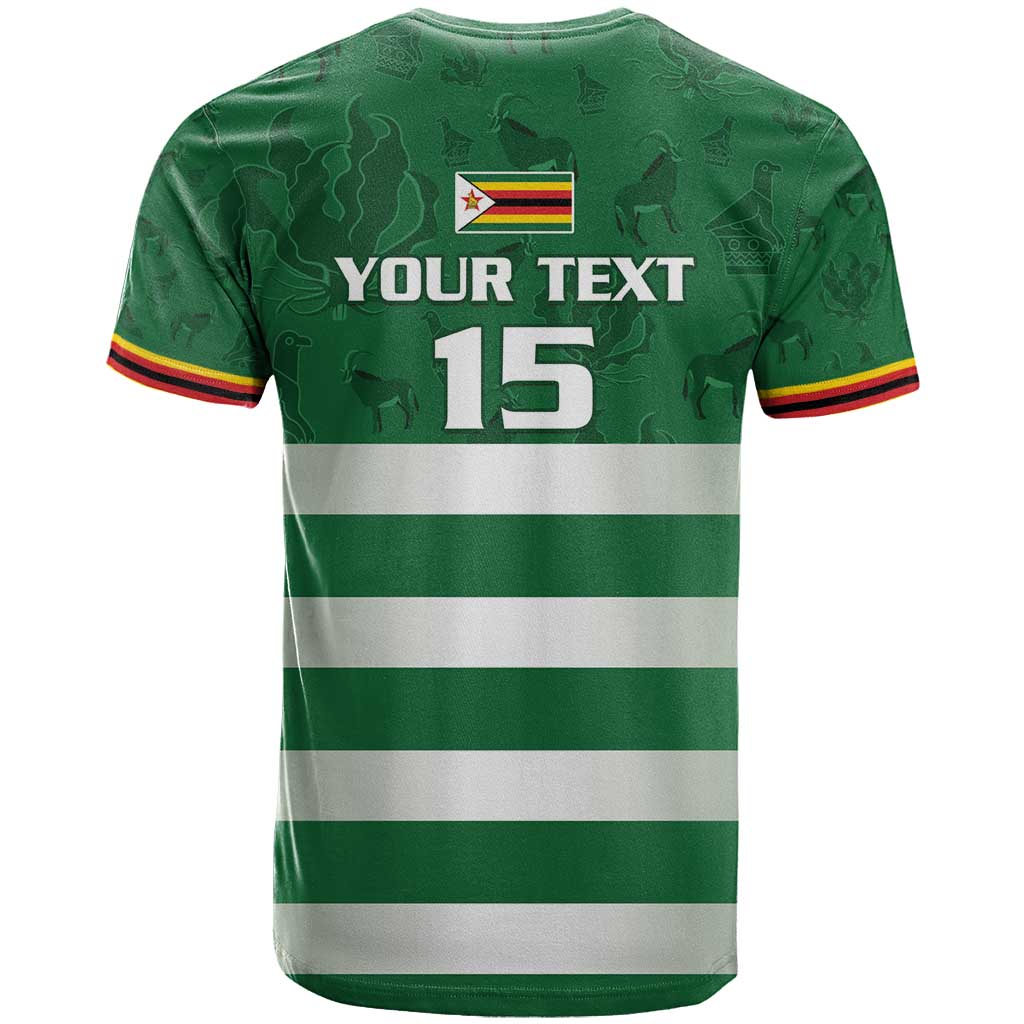 Rugby Zimbabwe Custom T Shirt Go Champions Sables - Wonder Print Shop