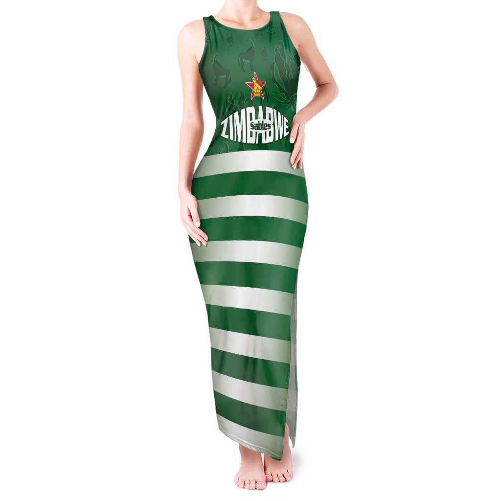 Rugby Zimbabwe Custom Tank Maxi Dress Go Champions Sables - Wonder Print Shop