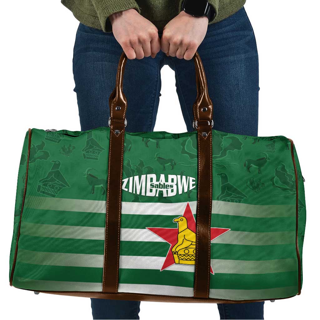 Rugby Zimbabwe Custom Travel Bag Go Champions Sables - Wonder Print Shop