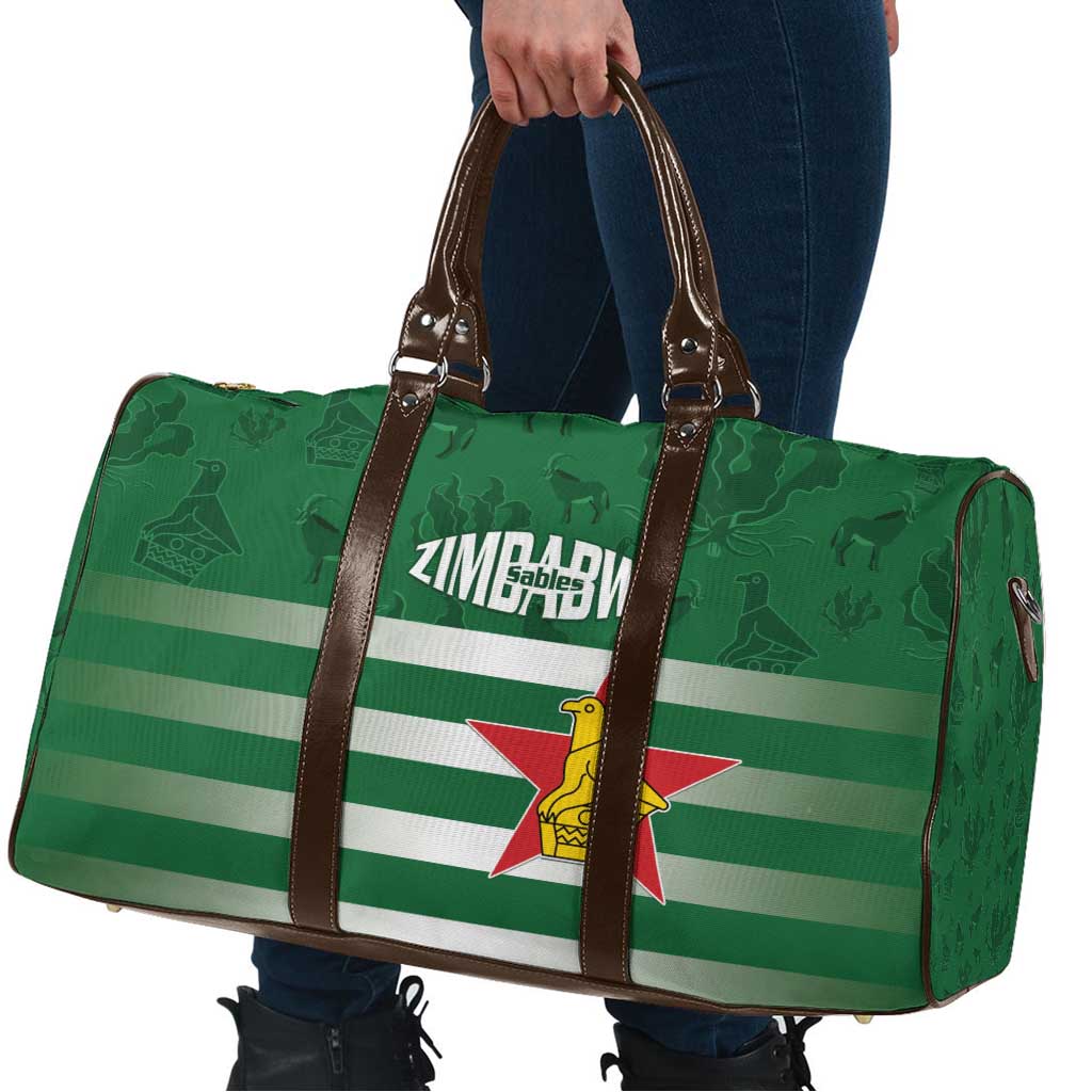 Rugby Zimbabwe Custom Travel Bag Go Champions Sables - Wonder Print Shop