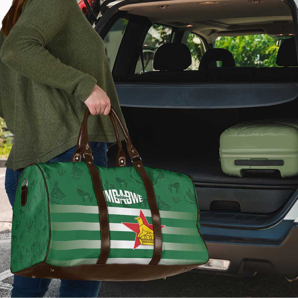 Rugby Zimbabwe Custom Travel Bag Go Champions Sables - Wonder Print Shop