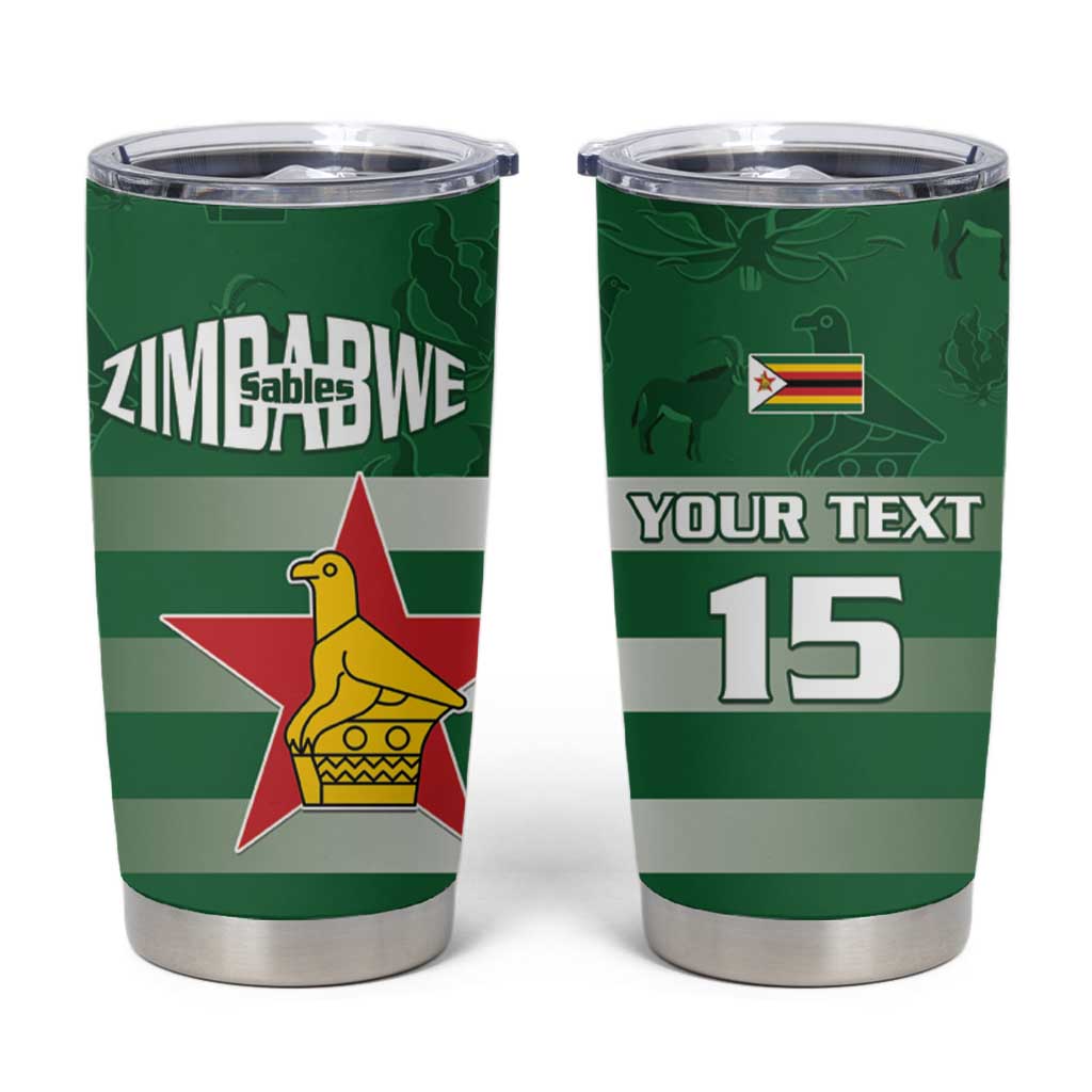 Rugby Zimbabwe Custom Tumbler Cup Go Champions Sables - Wonder Print Shop