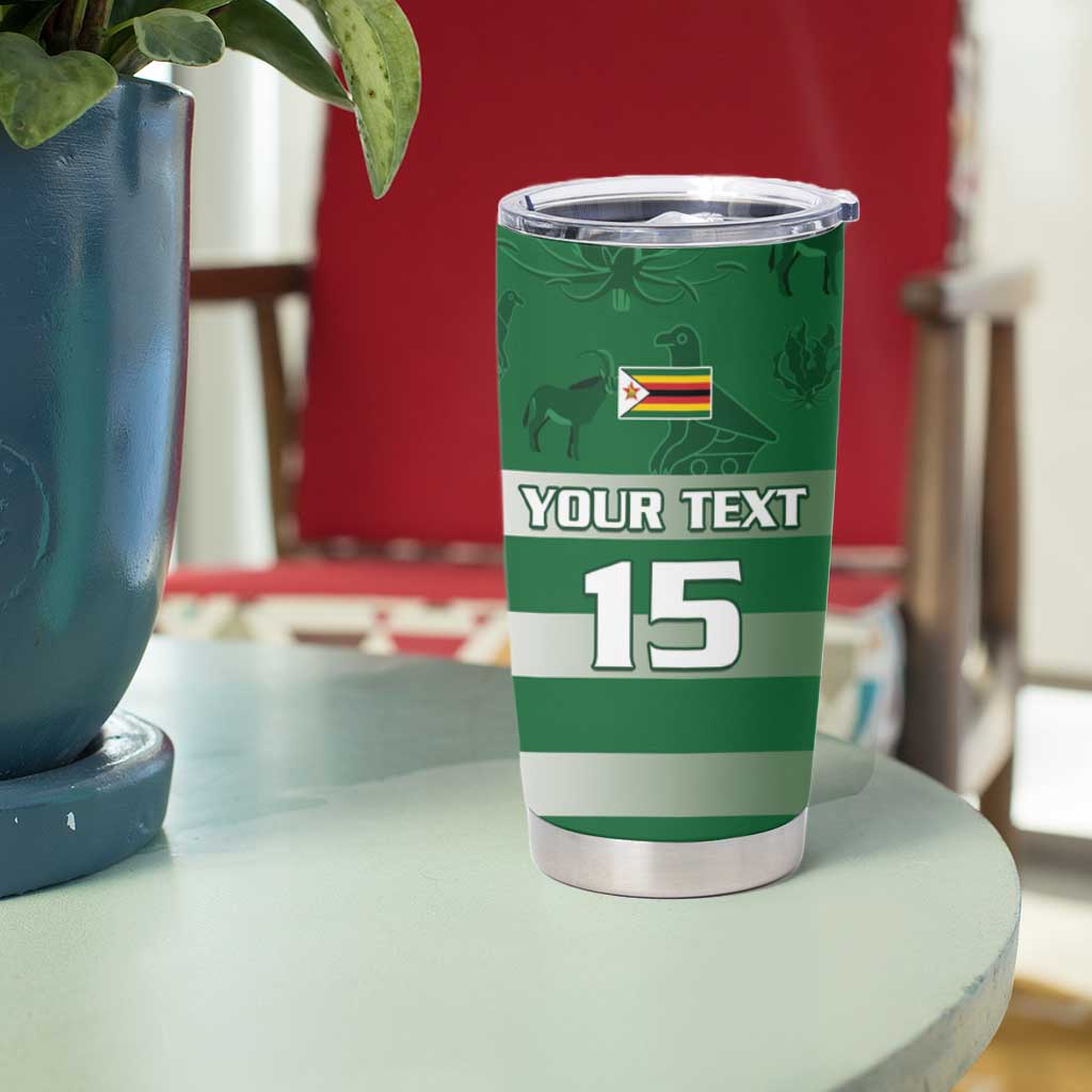 Rugby Zimbabwe Custom Tumbler Cup Go Champions Sables - Wonder Print Shop