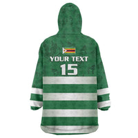 Rugby Zimbabwe Custom Wearable Blanket Hoodie Go Champions Sables - Wonder Print Shop
