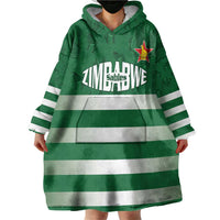 Rugby Zimbabwe Custom Wearable Blanket Hoodie Go Champions Sables - Wonder Print Shop