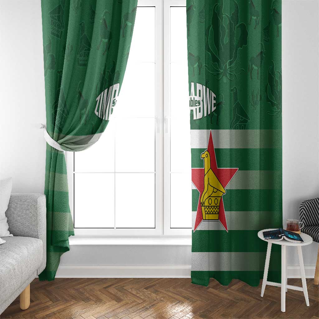 Rugby Zimbabwe Window Curtain Go Champions Sables - Wonder Print Shop